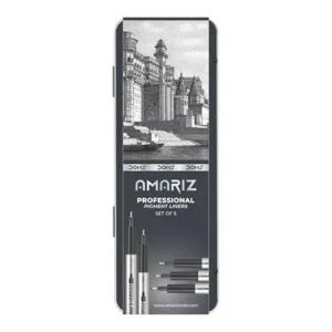 Doms Amariz Artist Essentials Pigment Liner | Black, Set of 5