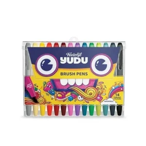 Fevicryl YUDU Brush Pens | Set of 14 Colours | Water-Based, Quick-Drying & Washable| Ergonomic Design for Kids' Easy Grip & Smooth Strokes | Ideal Gift for Kids22