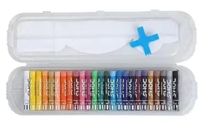 Doms 25 Shades Oil Pastel with Case | Smooth Color Intermixing for Better Effect | Bright and Intense Colors | Free Scrapping Tool | Non-Toxic and Safe for Childrens | Pack of 1, Multicolor