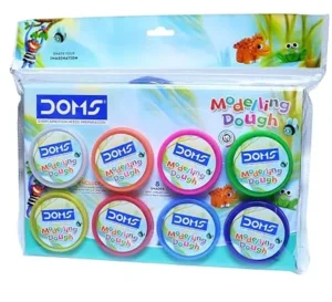 DOMS Soft Modelling Dough Clay 8 Vibrant Shades with 8 Creative Tools| Non Toxic Safe for Children| 6 Shape Toys, One Hand Roller & One Spatula|