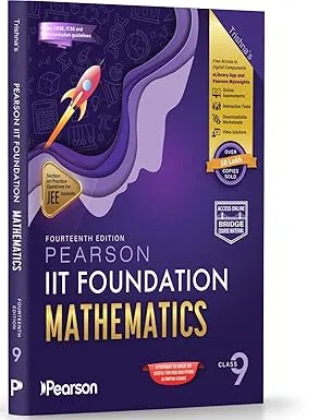 Pearson'26 IIT Foundation Math Class 9|For JEE, NSO & Olympiad Exams|Includes JEE Practice Questions|Free acess - 14 Online Assessments,43 Video ... Tests via Pearson MyInsights & elibrary